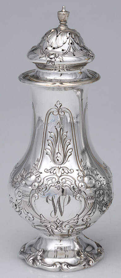 Francis I (Sterling, Hlwr, Eagle-R-Lion, Dated, Oval) Salt Shaker by Reed & Barton-1