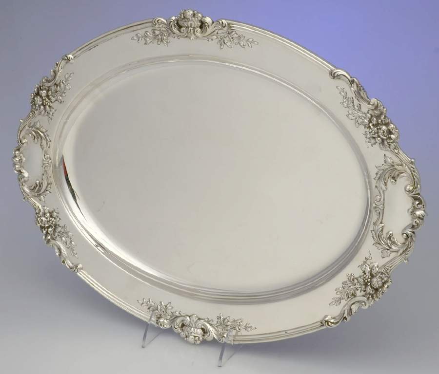 Francis I (Sterling, Hlwr, Eagle-R-Lion, Dated, Oval) 18" Oval Serving Platter by Reed & Barton-1