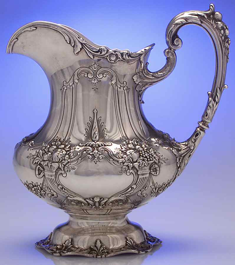 Francis I (Sterling, Hlwr, Eagle-R-Lion, Dated, Oval) Sterling Water Pitcher by Reed & Barton-1