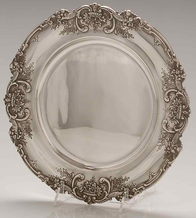Francis I (Sterling, Hlwr, Eagle-R-Lion, Dated, Oval) Service Plate by Reed & Barton-1