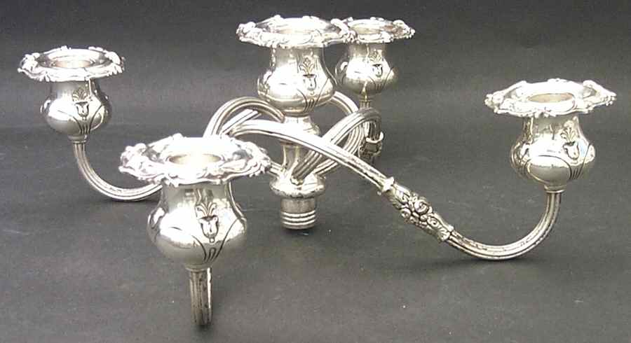 Francis I (Sterling, Hlwr, Eagle-R-Lion, Dated, Oval) 5-Light Sterling Candelabra Branch by Reed & Barton-1