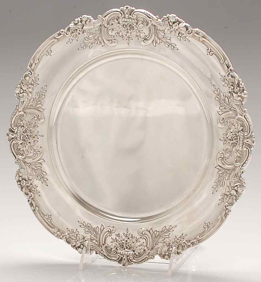 Francis I (Sterling, Hlwr, Eagle-R-Lion, Dated, Oval) Service Plate by Reed & Barton-1