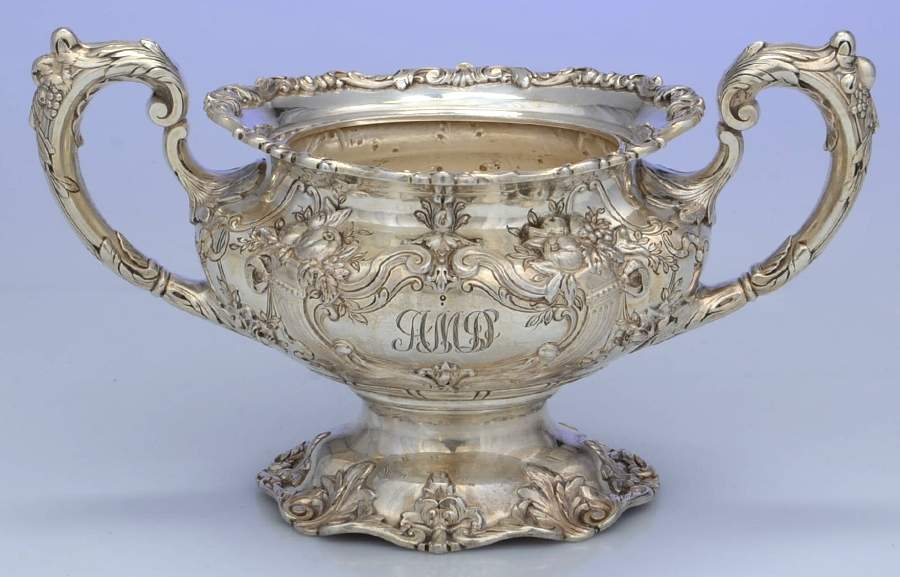 Francis I (Sterling, Hlwr, Eagle-R-Lion, Dated, Oval) Sugar Bowl No Lid by Reed & Barton-1