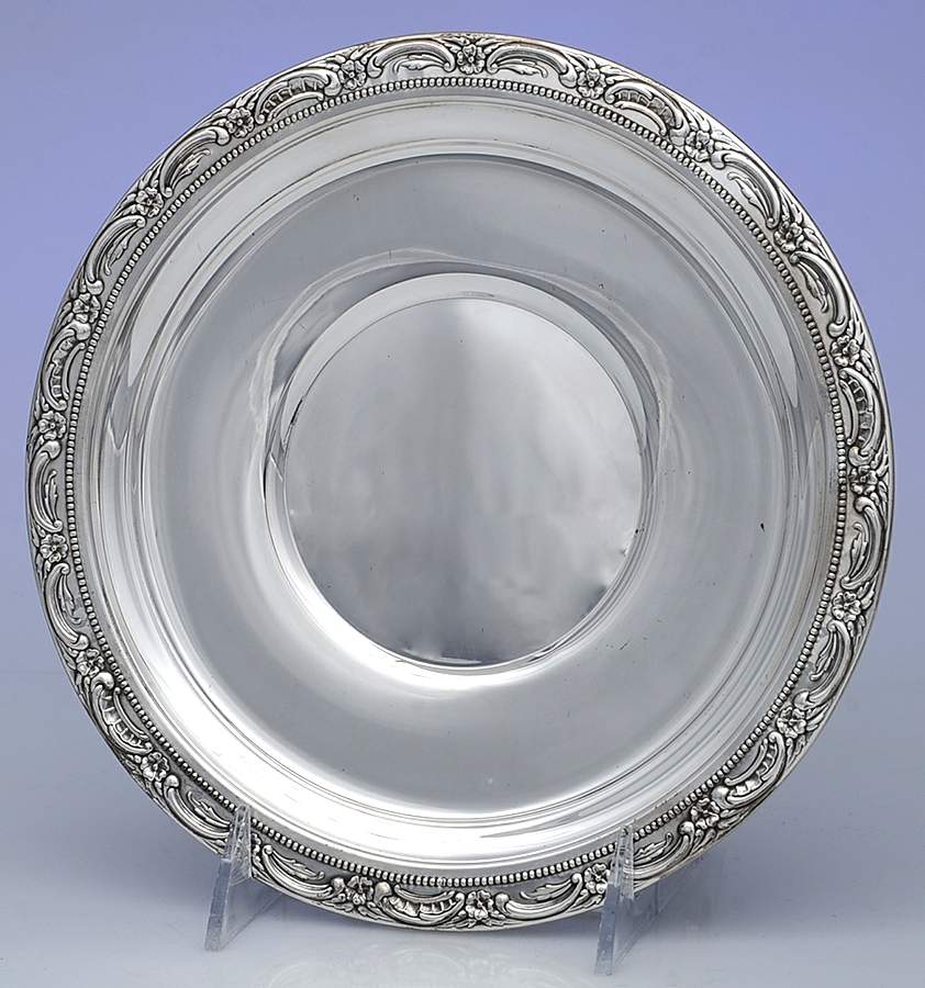 Georgian Rose (Sterling, Hollowware) Sterling Sandwich Plate by Reed & Barton-1