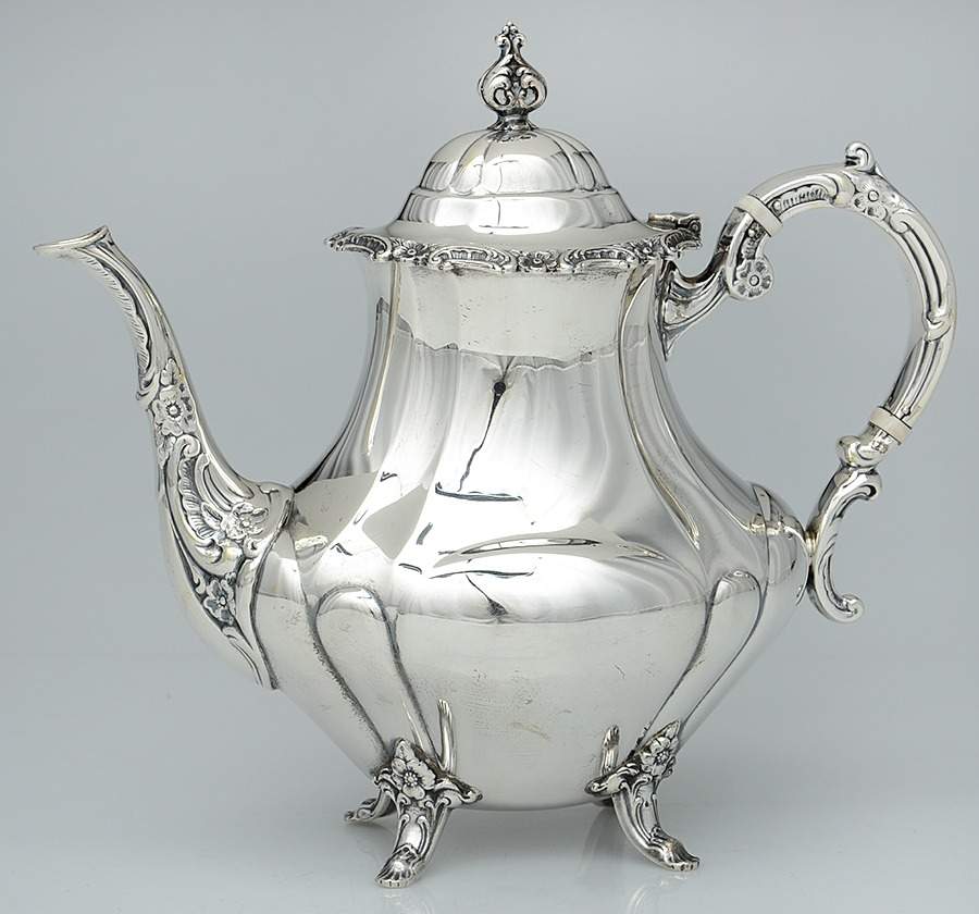 Georgian Rose (Sterling, Hollowware) Coffee Pot by Reed & Barton-1