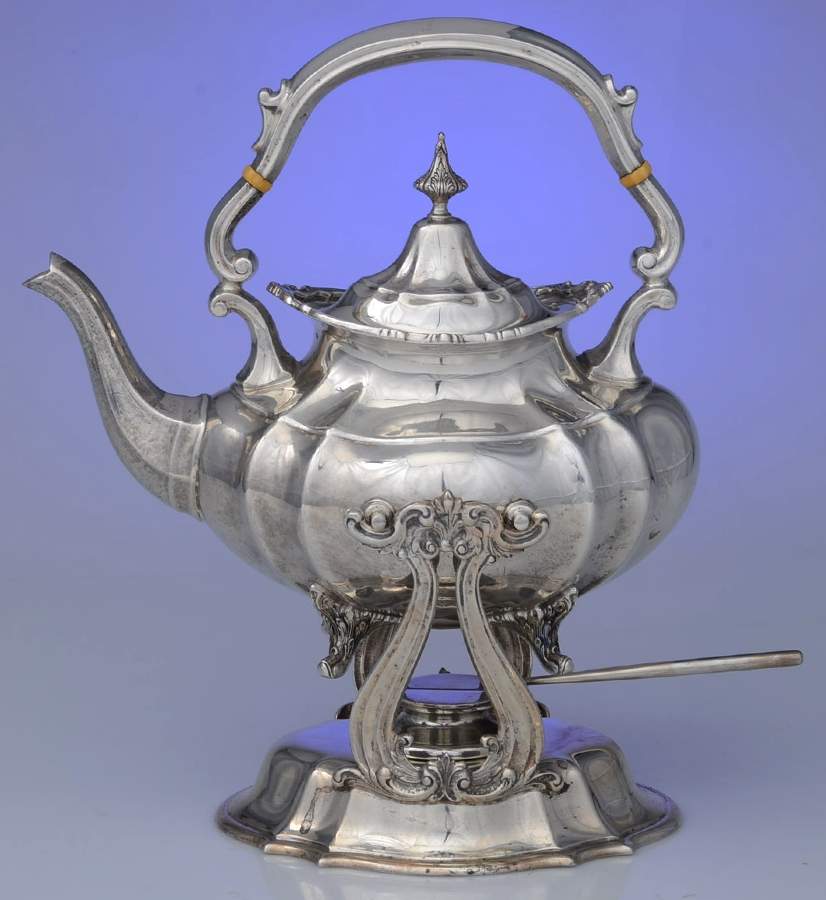 Hampton Court (Sterling, Hollowware) Kettle, Stand & Burner by Reed & Barton-1