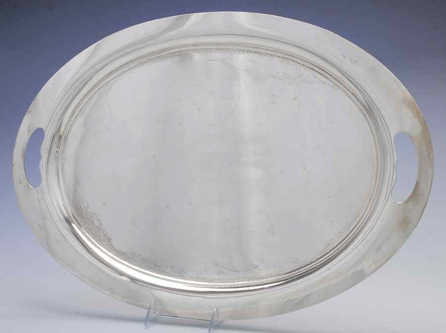 Pointed Antique (Sterling, Hollowware) Large Waiter Tray by Reed & Barton-1
