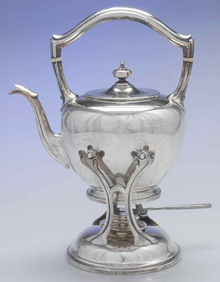 Pointed Antique (Sterling, Hollowware) Kettle, Stand & Burner by Reed & Barton-1