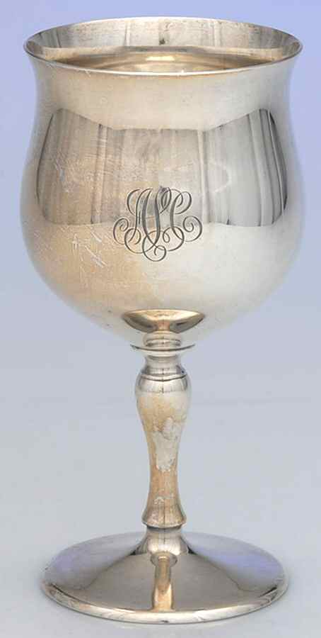 Pointed Antique (Sterling, Hollowware) Water Goblet by Reed & Barton-1