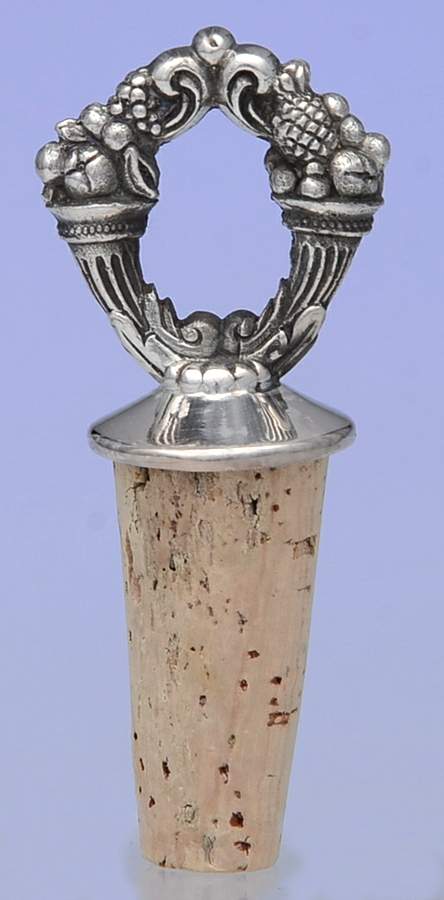 King Francis (Silverplate, Hollowware) Cork Wine Stopper by Reed & Barton-1