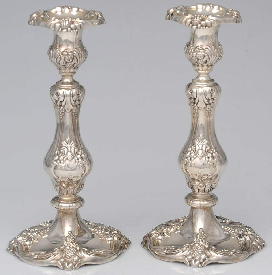 King Francis (Silverplate, Hollowware) Pair of 10" Candlesticks by Reed & Barton-1