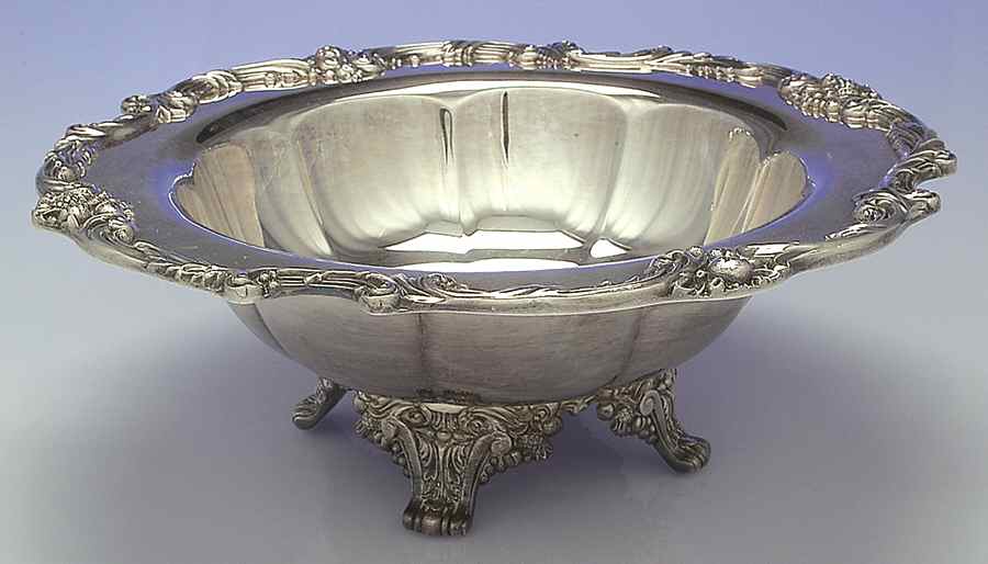 King Francis (Silverplate, Hollowware) Footed Plated Round Centerpiece by Reed & Barton-1