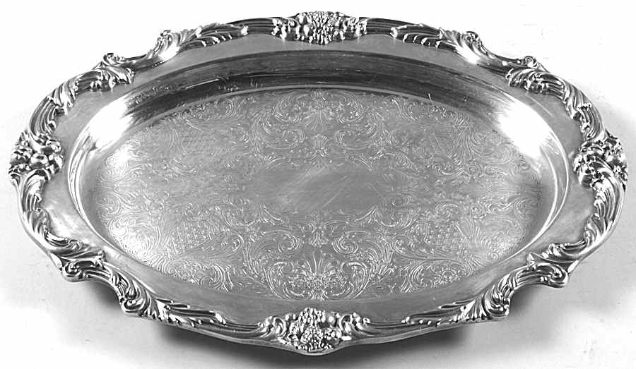 King Francis (Silverplate, Hollowware) 16" Oval Serving Platter by Reed & Barton-1