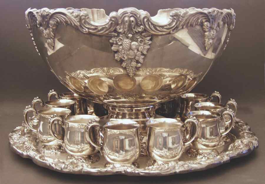 King Francis (Silverplate, Hollowware) 14 Pc Punch Set (PUN, 12 PUNC & PUNT) by Reed & Barton-1