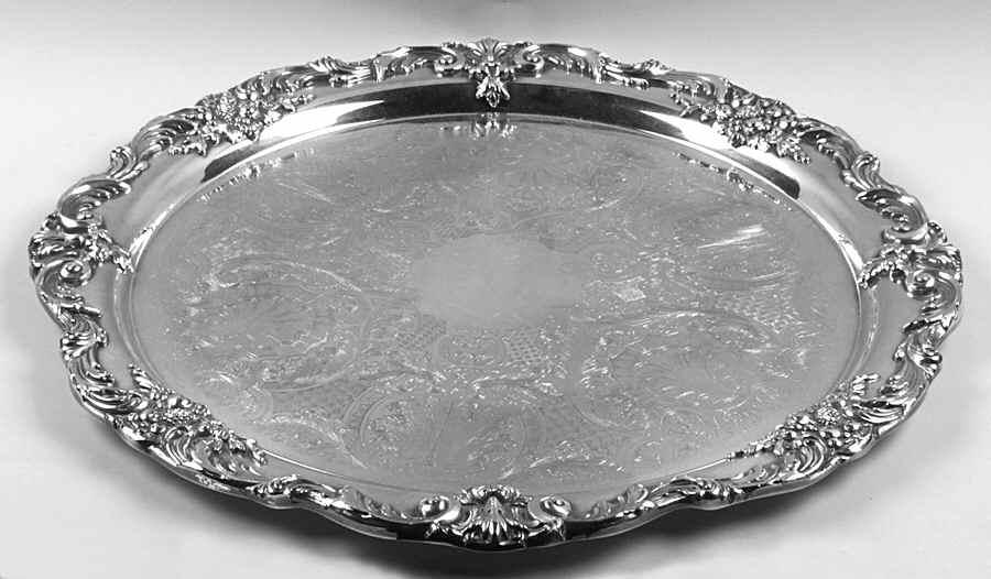 King Francis (Silverplate, Hollowware) Round Tray For Punch Bowl by Reed & Barton-1
