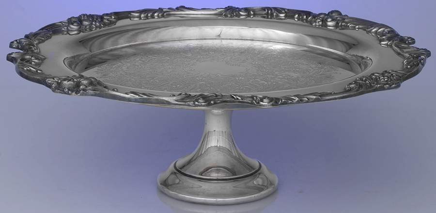 King Francis (Silverplate, Hollowware) 15" Cake Stand by Reed & Barton-1