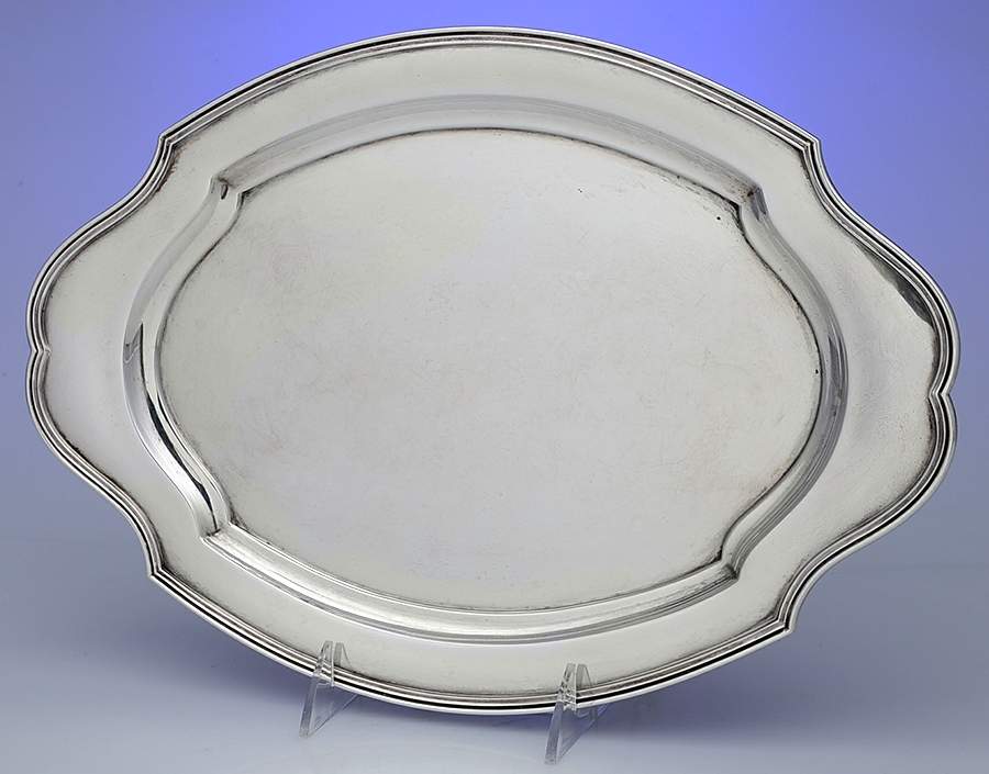 Hepplewhite-Plain (Sterling, 1907, Hollowware) Sterling Demitasse Tray by Reed & Barton-1