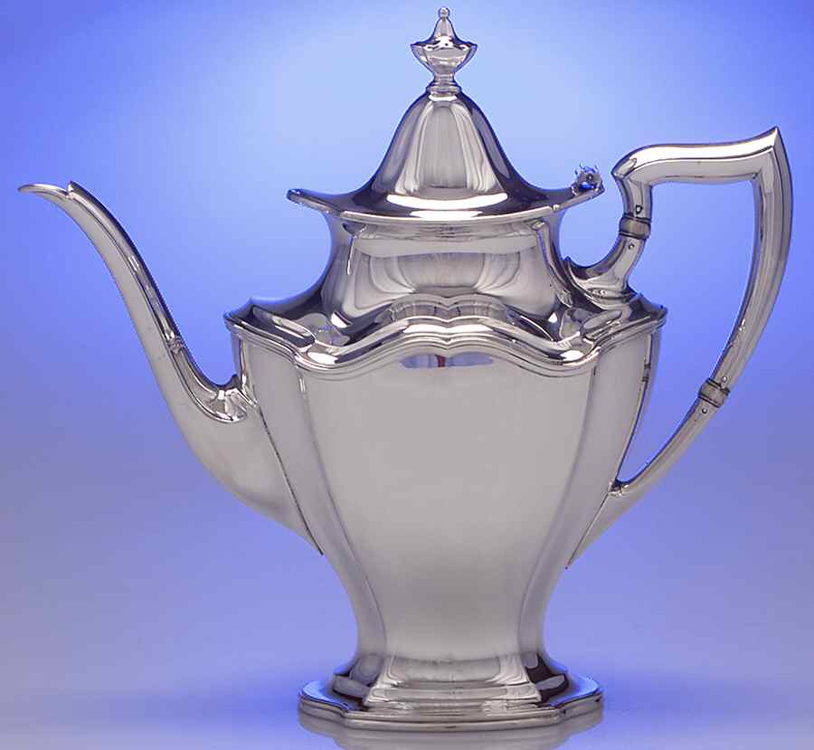 Hepplewhite-Plain (Sterling, 1907, Hollowware) Coffee Pot by Reed & Barton-1
