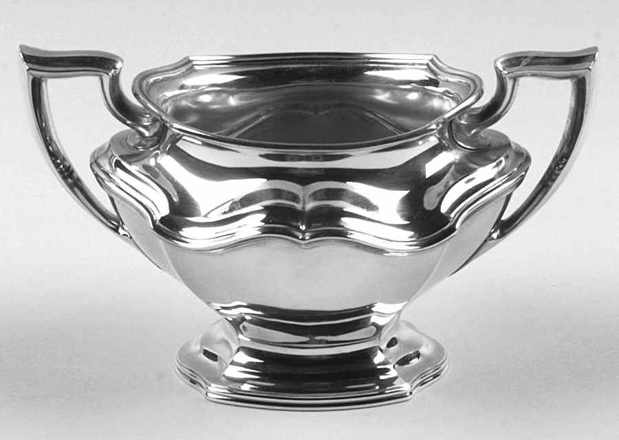 Hepplewhite-Plain (Sterling, 1907, Hollowware) Mini Open Sugar Bowl by Reed & Barton-1