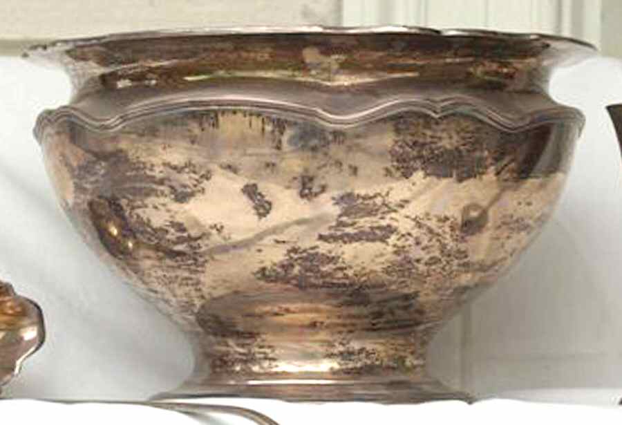 Hepplewhite-Plain (Sterling, 1907, Hollowware) Punch Bowl, No Removable Base by Reed & Barton-1
