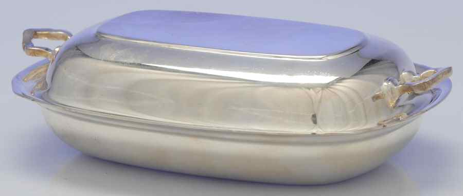 Mayflower (Silverplate, Hollowware) Rectangular Covered Vegetable by Reed & Barton-1