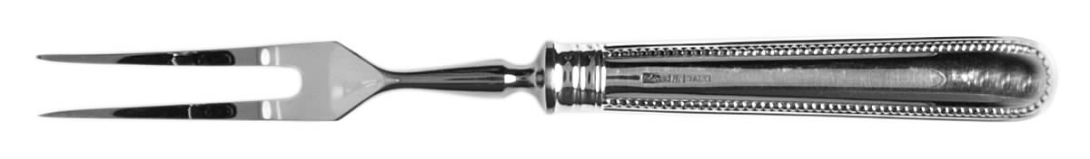 Manet (Silverplate) Small Steak Carving Fork with Stainless Prongs by Ricci (Argentieri)-1