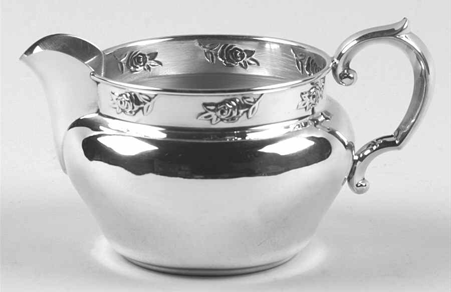 Classic Rose (Sterling, 1954, Hollowware) Mini Creamer by Reed & Barton-1