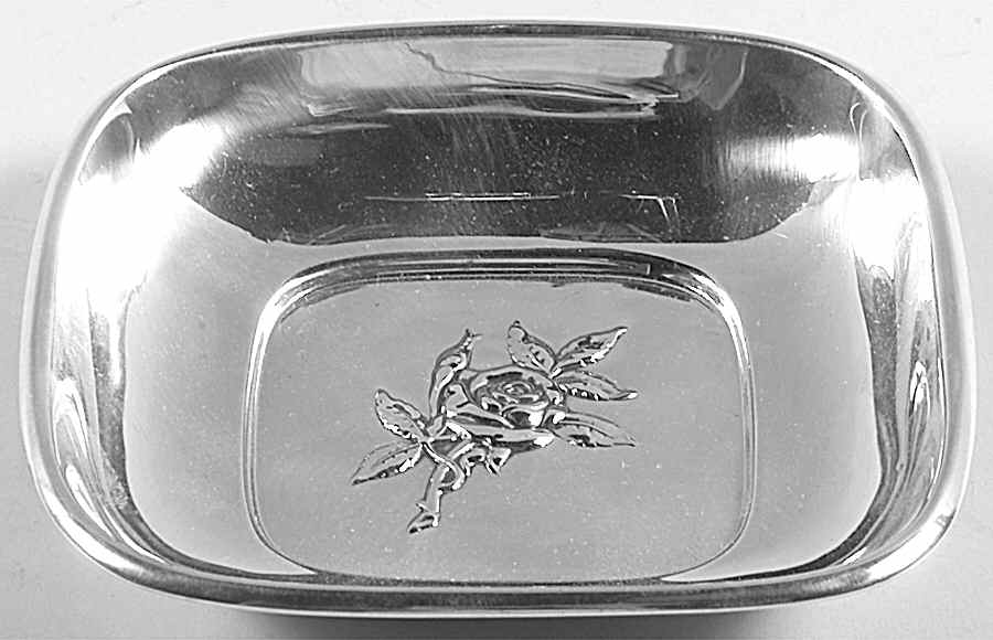 Classic Rose (Sterling, 1954, Hollowware) Sterling Bon Bon Bowl by Reed & Barton-1