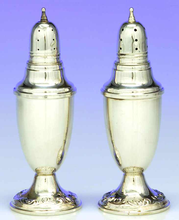 Savannah (Sterling, 1962, Hollowware) Weighted Salt and Pepper Set by Reed & Barton-1