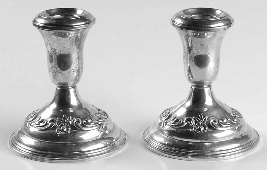 Savannah (Sterling, 1962, Hollowware) Weighted Console Candleholder by Reed & Barton-1