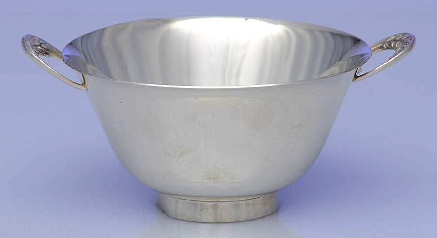 Silver Wheat (Sterling, 1952, Hollowware) Mini Open Sugar Bowl by Reed & Barton-1