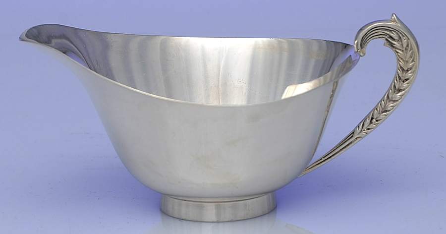 Silver Wheat (Sterling, 1952, Hollowware) Mini Creamer by Reed & Barton-1