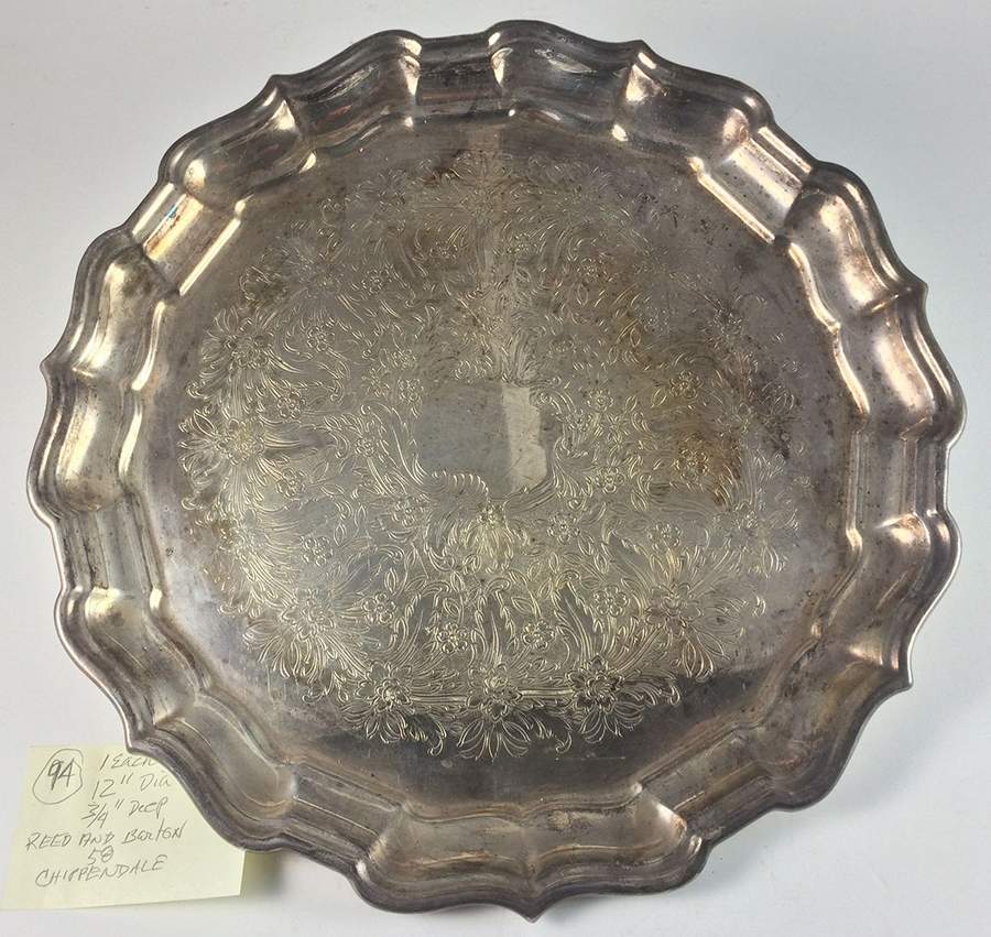 Chippendale (Silverplate, Hollowware) Silverplate Sandwich Plate by Reed & Barton-1