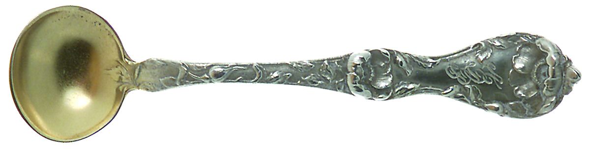 Les Cinq Fleurs (Sterling, 1900, Monograms) Master Salt Spoon by Reed & Barton-1