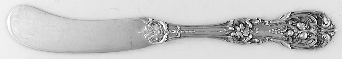 Francis I (Sterling, "Reed & Barton", Monograms) Flat Handle Butter Spreader by Reed & Barton-1