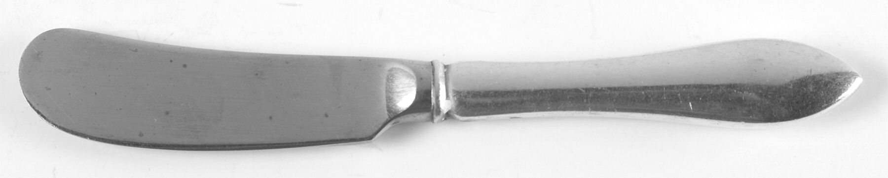 Pointed Antique (Sterling, 1895, Monograms) Butter Spreader Hollow Hdl-Paddle/Stainless Blade by Reed & Barton-1