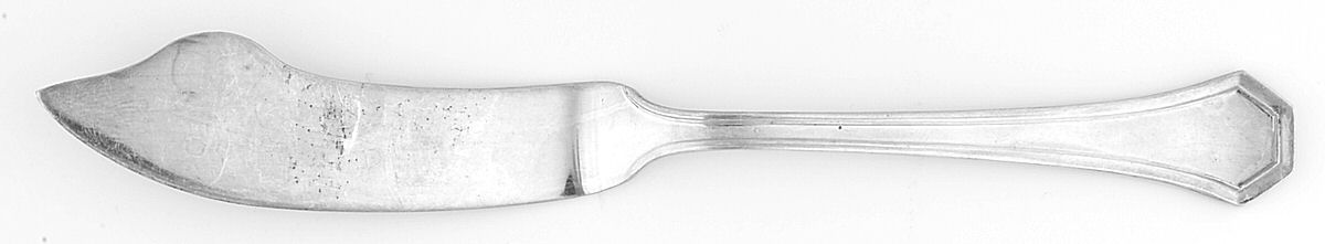 Sierra (Silverplate, 1914, Monograms) Flat Handle Master Butter Knife by Reed & Barton-1