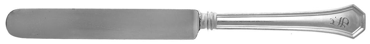 Sierra (Silverplate, 1914, Monograms) Blunt Hollow Knife with Bolster by Reed & Barton-1