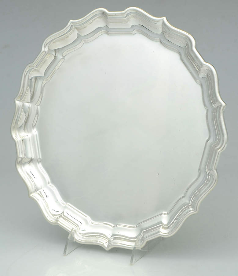 Chippendale (Sterling, Hollowware) 12" Round Tray by Reed & Barton-1