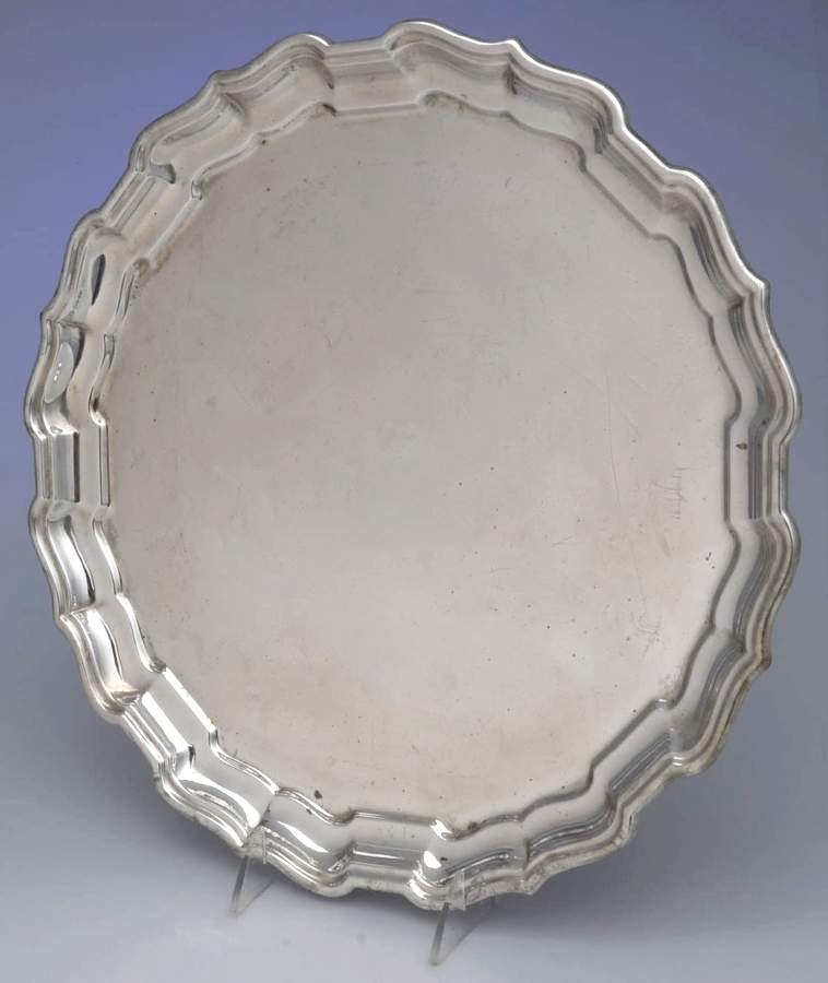 Chippendale (Sterling, Hollowware) 16" Round Tray by Reed & Barton-1
