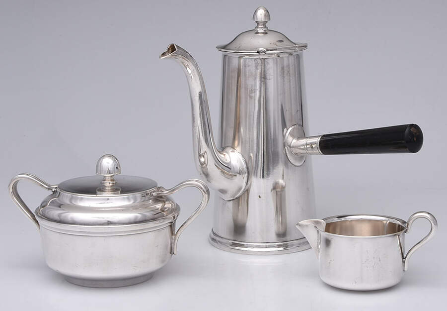U S NAVY (SILVERPLATE, HOLLOWWARE) 3 Piece Set (CHPWH, PCR, PSU) by Reed & Barton-1