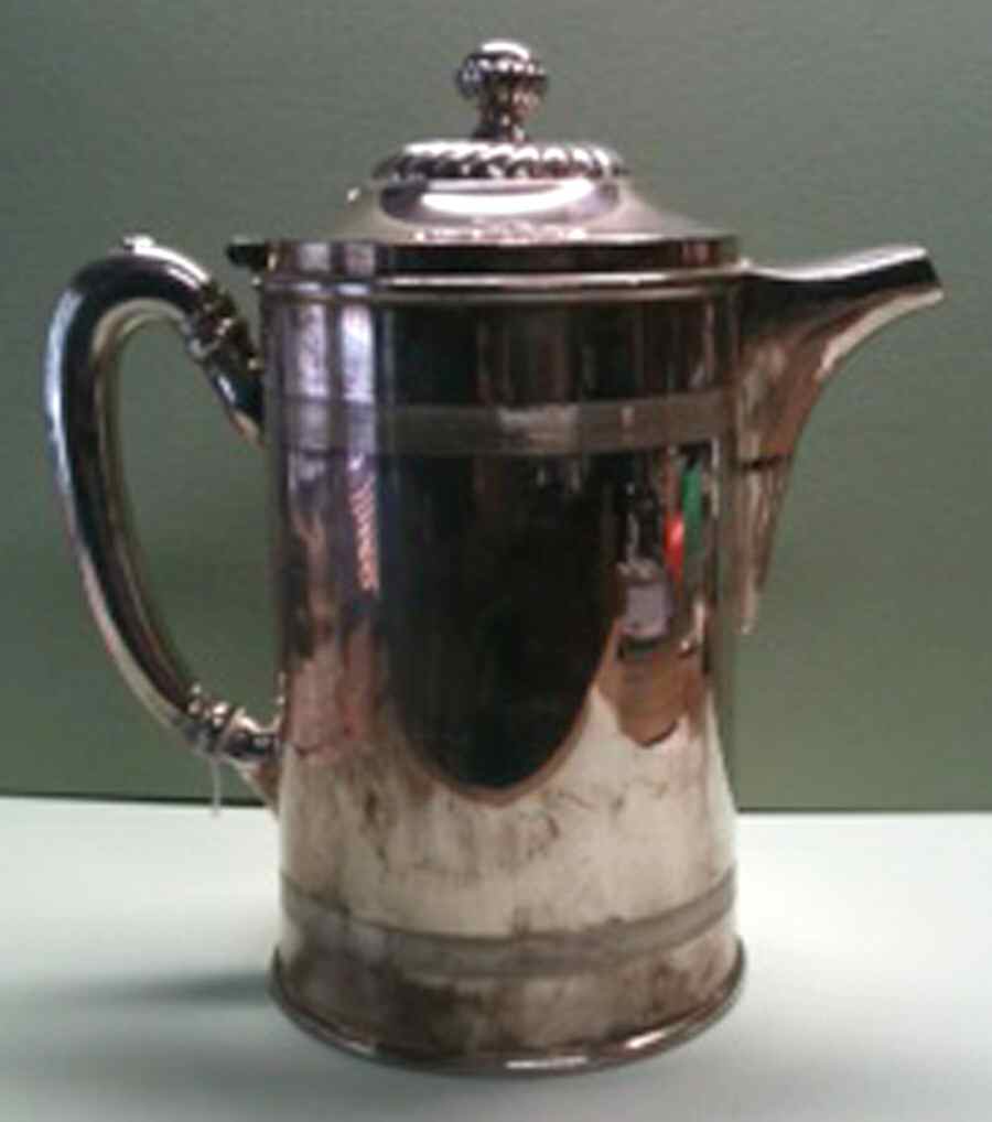 U S NAVY (SILVERPLATE, HOLLOWWARE) Ice Pitcher/Porcelain Liner by Reed & Barton-1