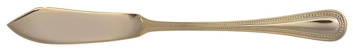 Beads-Gold (Gold Electroplate) Flat Handle Master Butter Knife by Retroneu-1