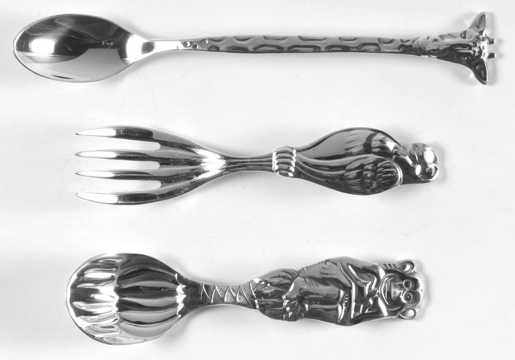 Silver Safari I (Silverplate) 3-Piece Baby Set (BF, BS, INS) by Reed & Barton-1