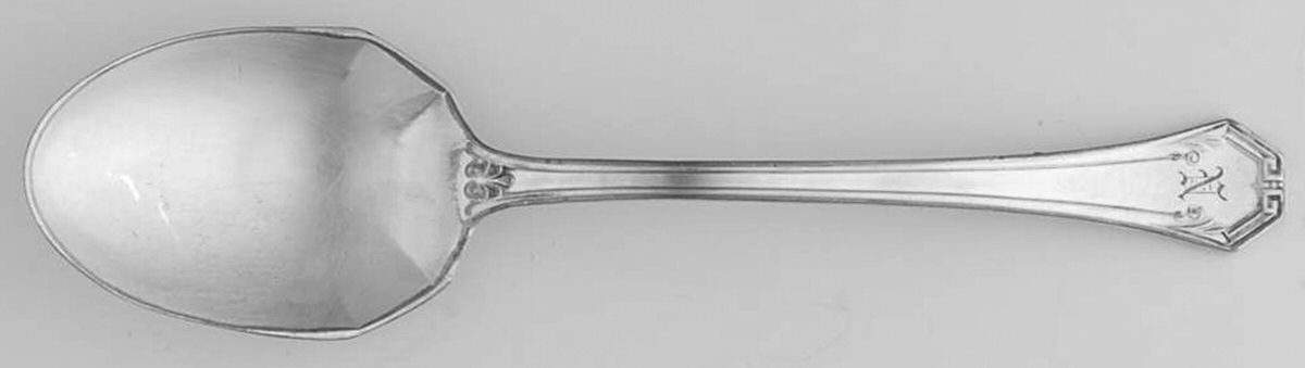 Pompeian (Silverplate, 1930, Monograms) Sugar Spoon by Reed & Barton-1