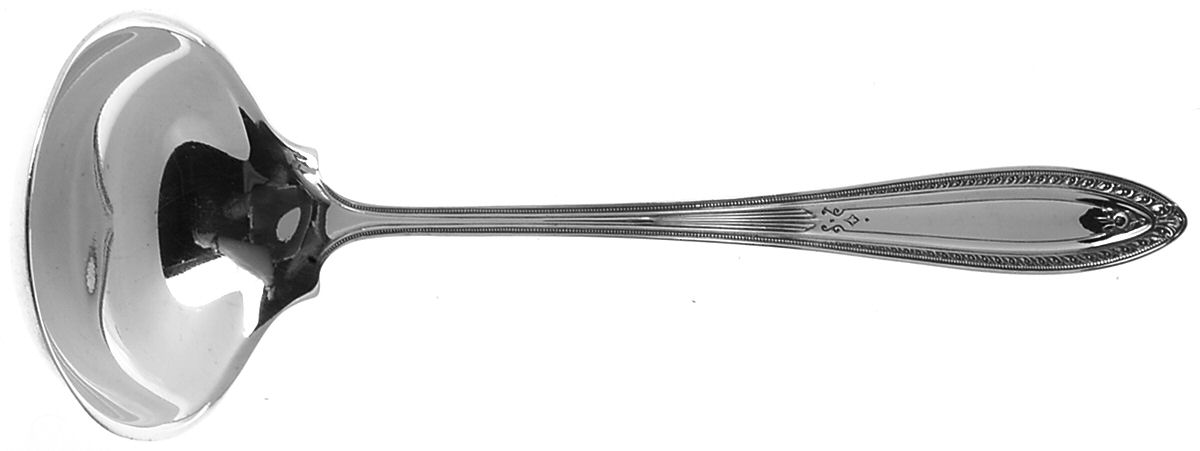 Sir Galahad (Silverplate, 1927, Monograms) Solid Gravy Ladle by Reed & Barton-1