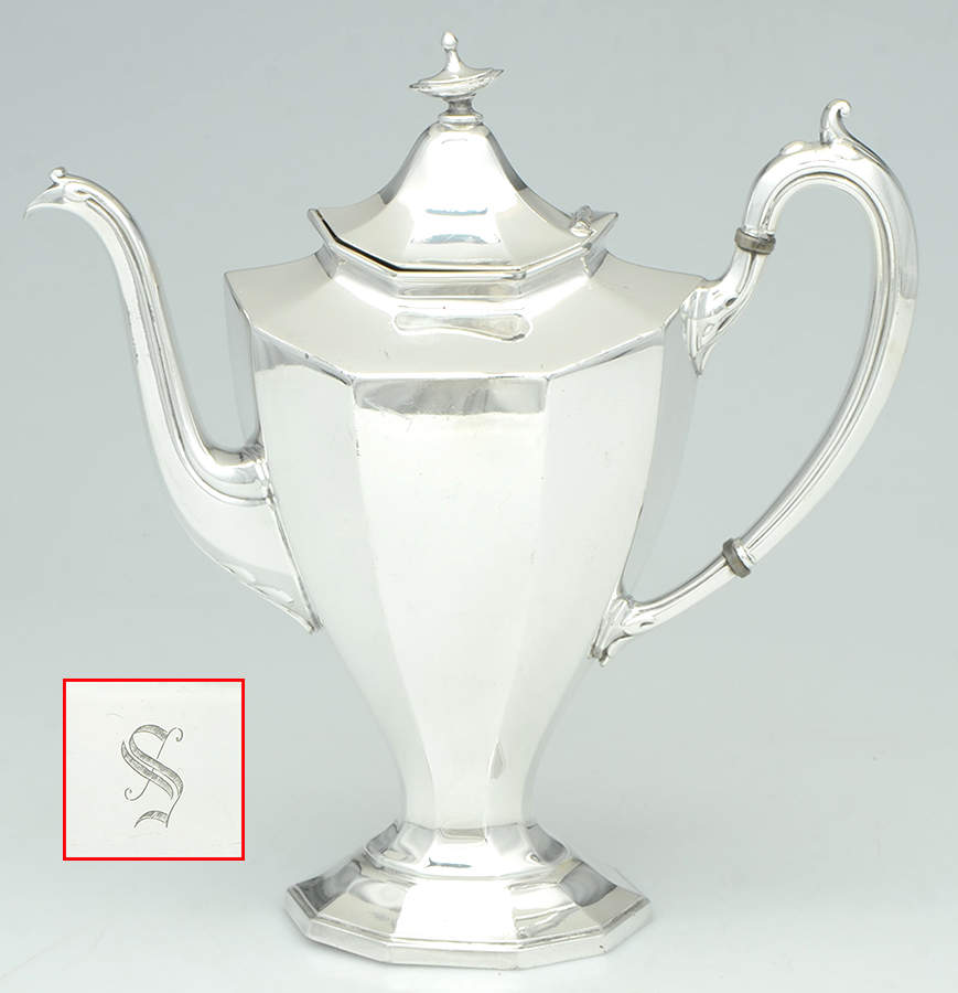 Sierra (Silverplate, Hollowware) Silverplate Coffee Pot by Reed & Barton-1