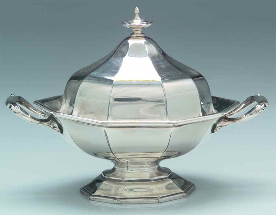 Sierra (Silverplate, Hollowware) Round Covered Butter Dish & Strainer by Reed & Barton-1