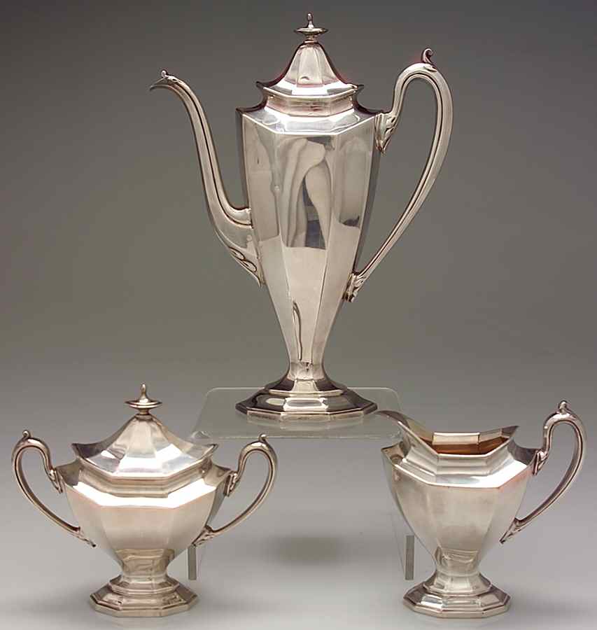 Sierra (Silverplate, Hollowware) 3-Piece Silverplate Mini Tea Set by Reed & Barton-1