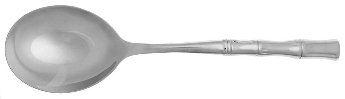 Bamboo (Stainless) Vegetable Serving Fork Solid  HC by Ricci (Argentieri)-1